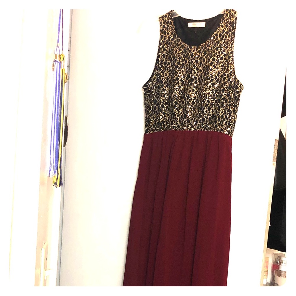 Burgundy Sequin Dress